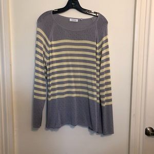 Barneys New York Yellow & Grey Top
